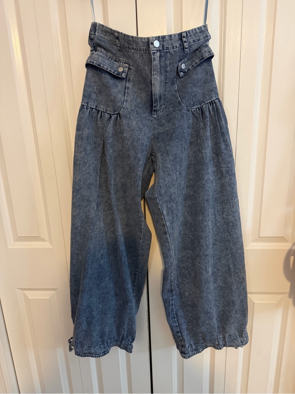 Blue Velvet Brand Denim Pants with Tie Hem
